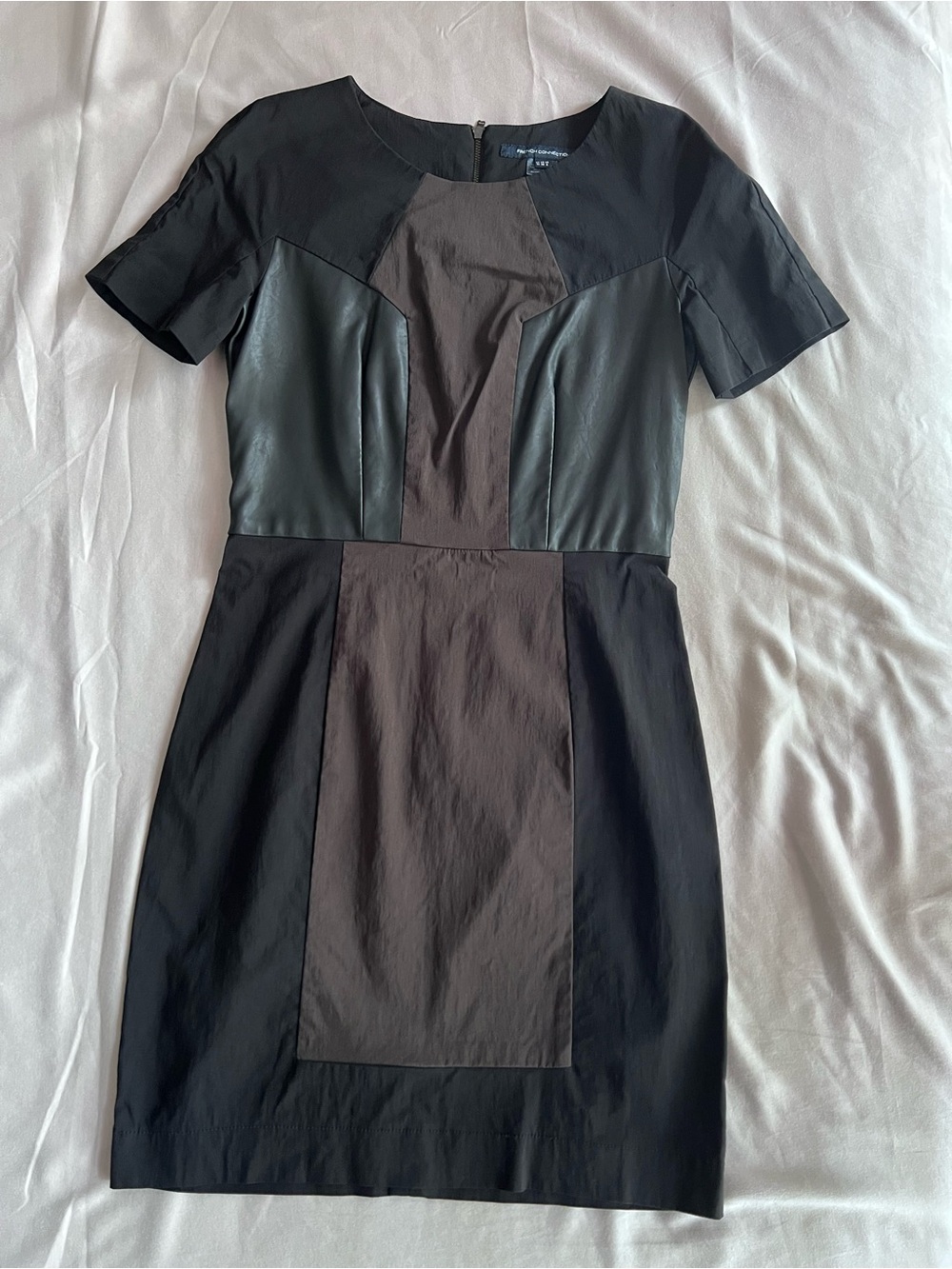French Connection mixed-media mini dress